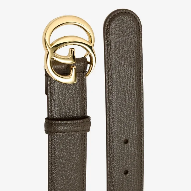 Gucci Gg Marmont Belt — Brown Calfskin in Brown Calfskin from HEWI, photo 3 of 3