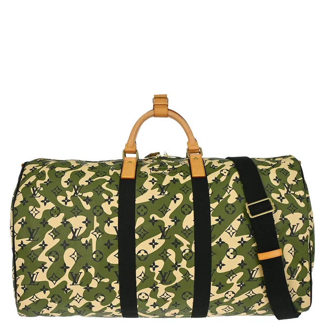 Louis Vuitton Monogramouflage Keepall Bandouliere 55 Duffle Bag M95774 in Canvas from AMORE Vintage Tokyo