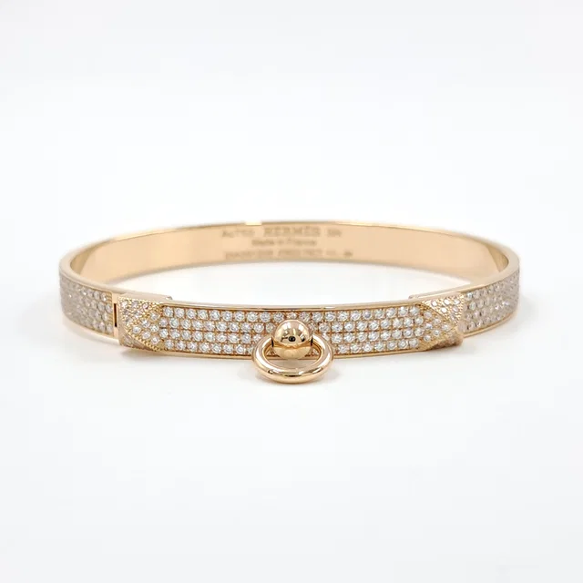 Hermès Diamond Collier de Chien Bracelet from GUGUS