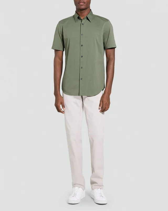 Theory Irving Short-Sleeve Shirt in Structure Knit, photo 6 of 6 from Theory