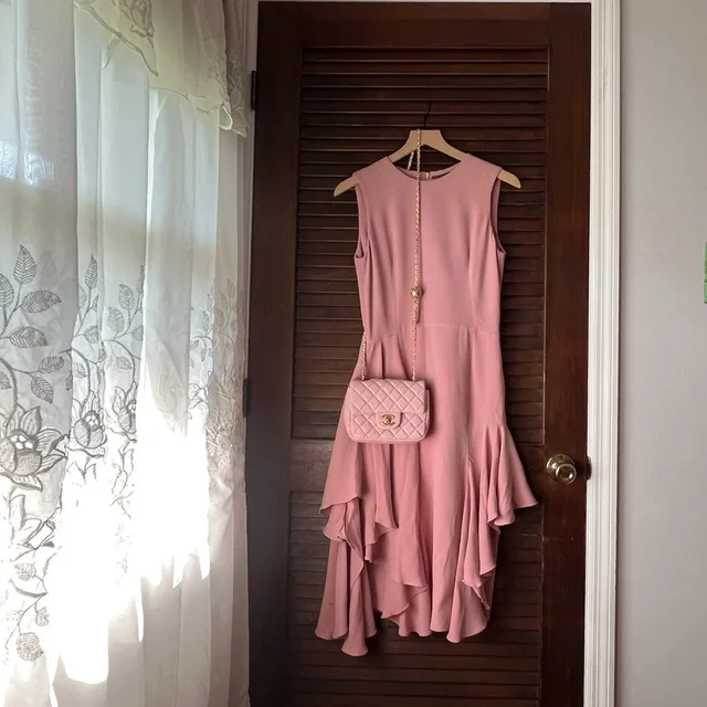 Alexander McQueen Sugar Pink High-Low Ruffle Dress in pink from Poshmark