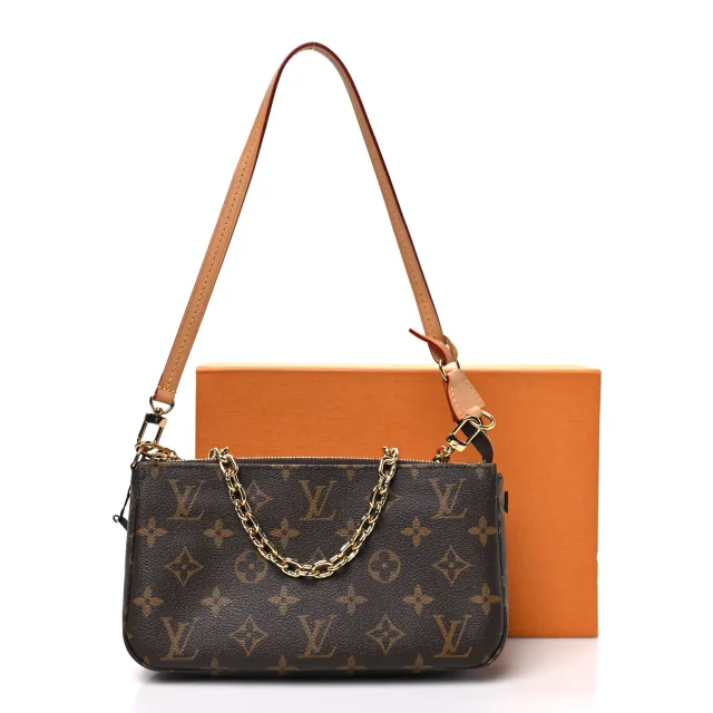 Louis Vuitton Monogram Chain Pochette Accessories in Coated canvas from FASHIONPHILE, photo 9 of 9