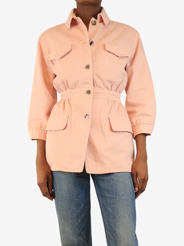 Prada Pink denim jacket - size UK 6 in Pink Denim from Sign of the Times