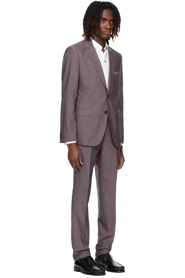 Hugo Purple Two-Piece Extra-Slim-Fit Wool-Blend Suit, photo 2 of 2 from SSENSE