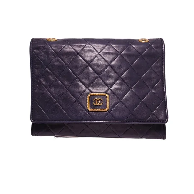 Chanel Quilted Lambskin Chain Shoulder Bag in Lambskin from The Reluxe