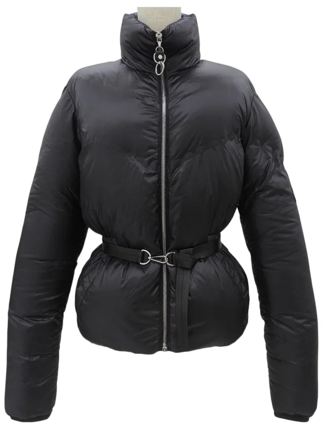 Louis Vuitton Logo West Belt Down Jacket #36 Black in Black Nylon from VINTAGE QOO TOKYO