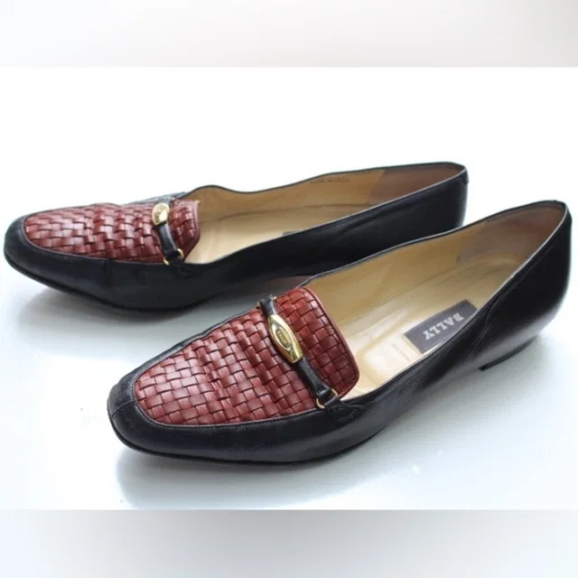 Bally Vanessa Flats in black|brown|neutral Woven leather from Poshmark