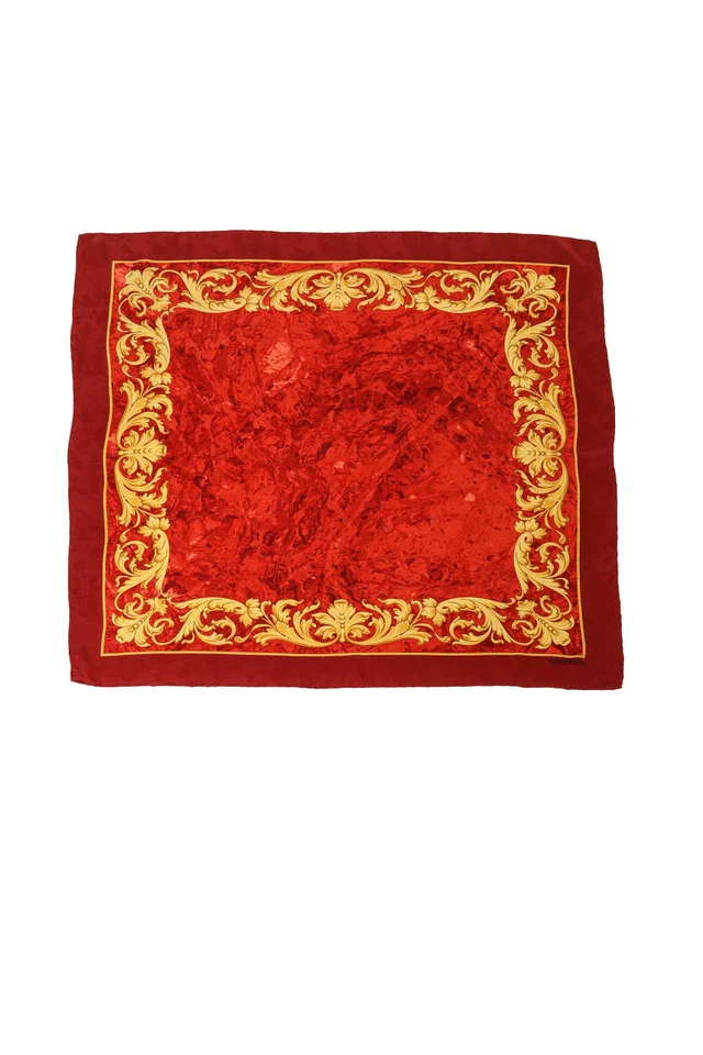 Valentino Garavani Brocade Filigree Border Scarf in Silk from Recess LA