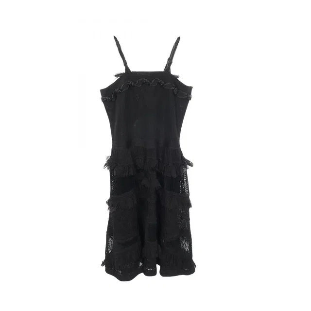 Chanel Dress CC Logo Button Le-s Black le in Black from The Reluxe