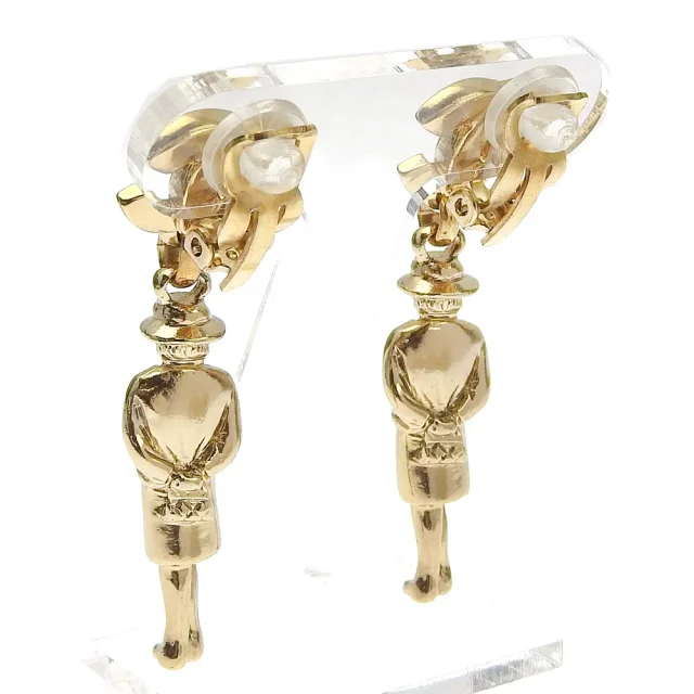 Chanel Mademoiselle Doll Motif Earrings in Gold Gold-plated metal from LuxUness, photo 3 of 6