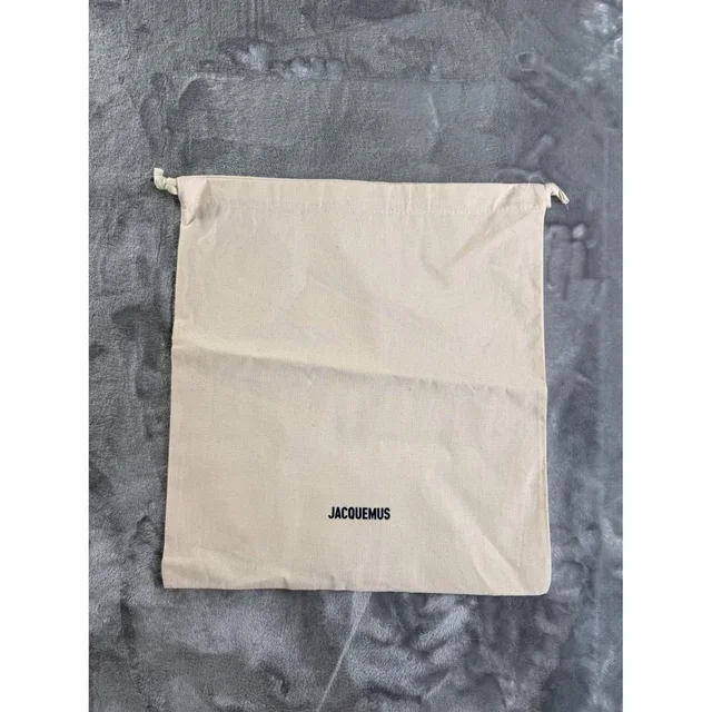 Jacquemus Women's Dust Bag Large Beige Woven Canvas Texture Top Black in black Woven leather from Poshmark
