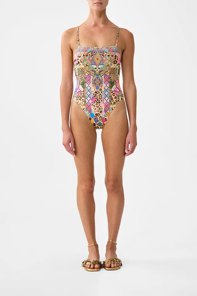 Camilla eBoutique STRAIGHT NECK DOUBLE STRAP BUTTON ONE PIECE EMBROIDERED EVER AFTER from CAMILLA, photo 1 of 1