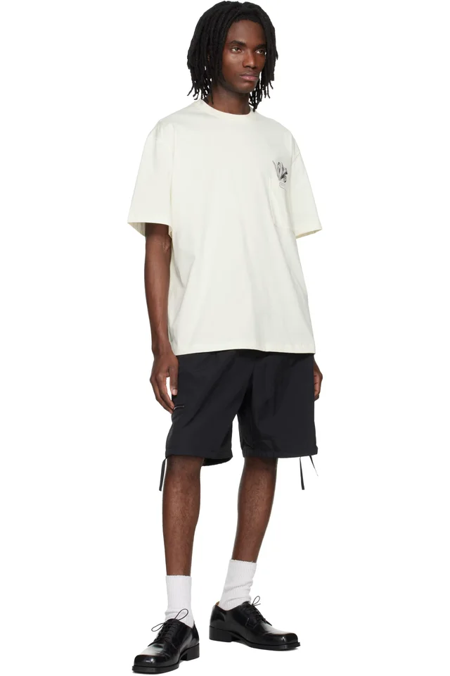 WOOYOUNGMI Off-White Flower Back Logo T-shirt, photo 4 of 4 from SSENSE