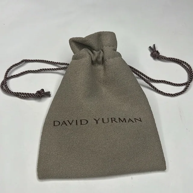 David Yurman 4.5” X 3.5” Suede Cinch Pouch Bag in gray Suede from Poshmark
