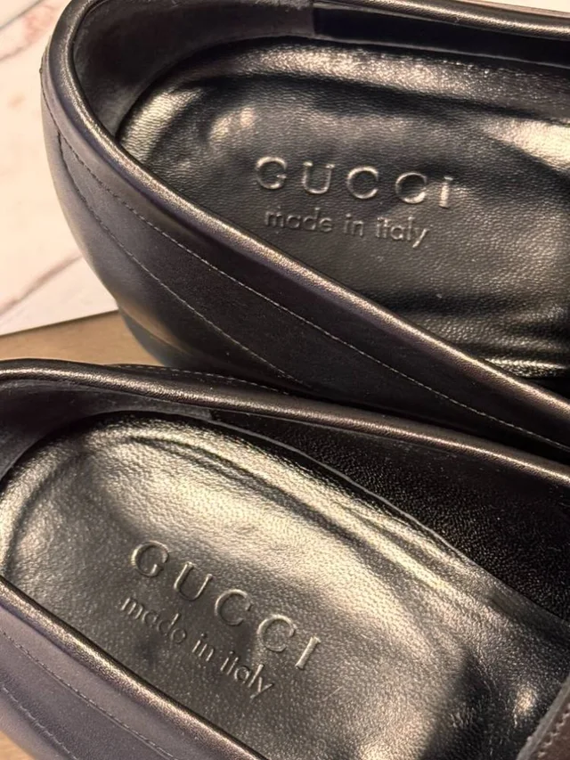 Gucci Men’s Leather Loafers Size: UK 11 in Black Leather from Oxfam Online Shop, photo 3 of 5