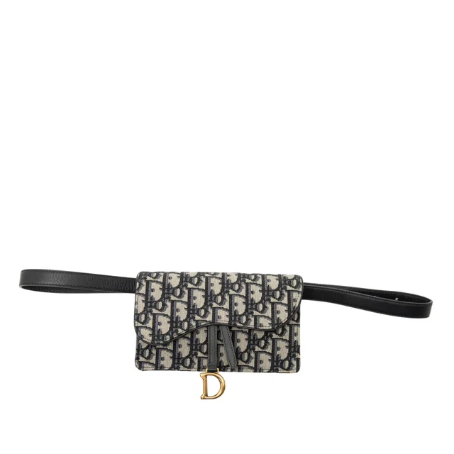 Blue Dior Oblique Canvas Saddle Belt Bag in Blue Canvas from Designer Revival, photo 1 of 1