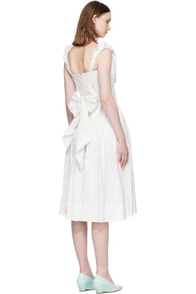 Vivienne Westwood Off-White Sunday Corset Midi Dress, photo 3 of 4 from SSENSE