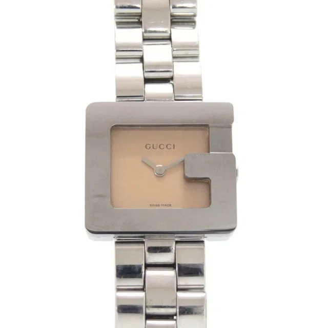 Gucci Watch SS Orange Silver Quartz in Orange from The Reluxe
