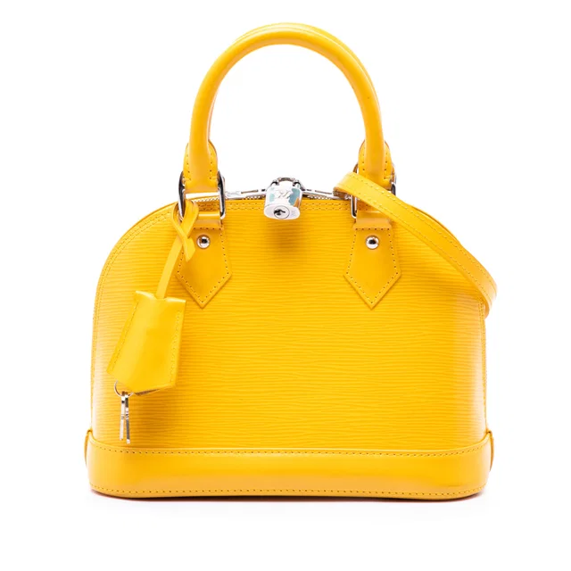 Yellow Louis Vuitton Epi Alma BB Satchel in Yellow Leather from Designer Revival