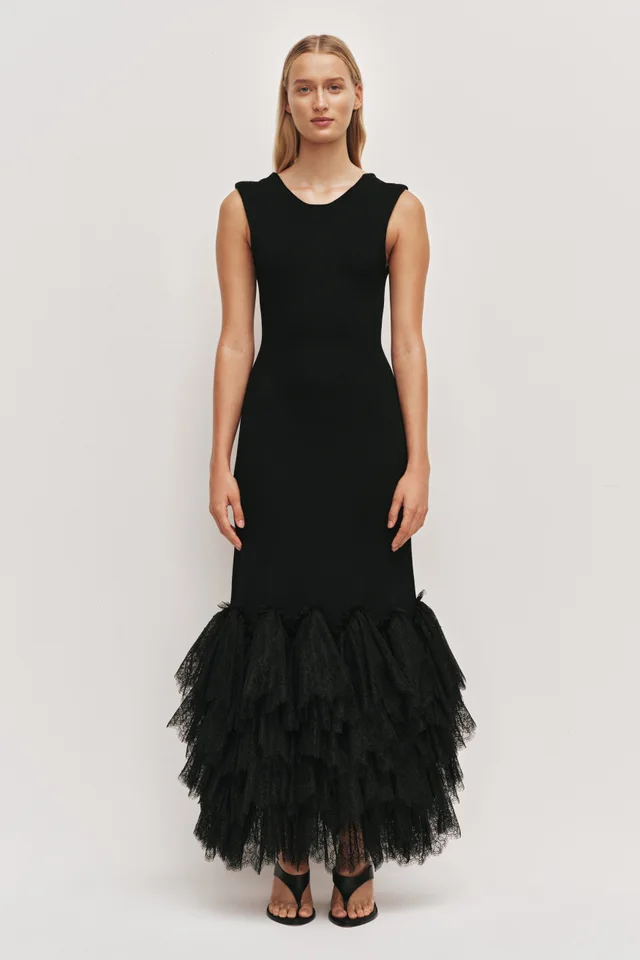 AJE Thalia Knit Midi Dress in Black from Aje, photo 1 of 1