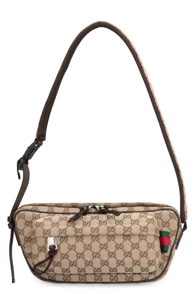 Gucci Gg Piccola Shoulder Bag — Beige Polyamide in Beige Calfskin from HEWI