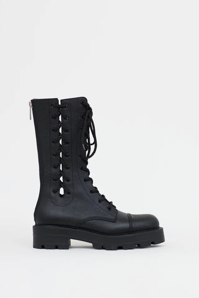 Dior D Road Lace-Up Boot in Leather from VSP Consignment