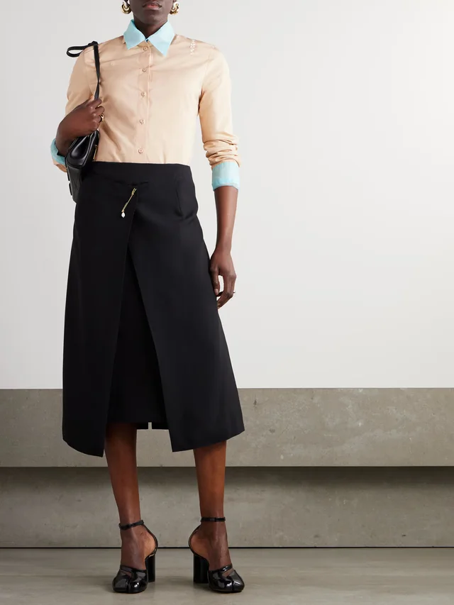 MARNI Embroidered organic cotton-poplin shirt in Orange, photo 2 of 2 from NET-A-PORTER (Canada)