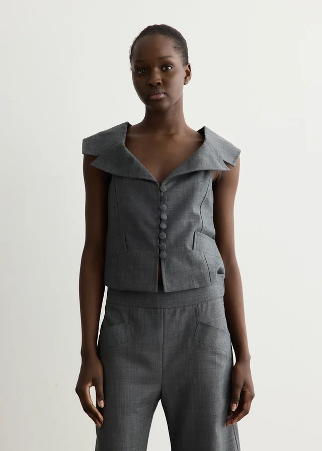 Ganni Wool Melange Suiting Vest from Incu, photo 1 of 1