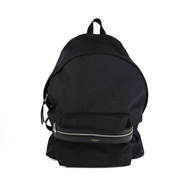 Saint Laurent Backpack Black in Black Leather from The Purse Affair