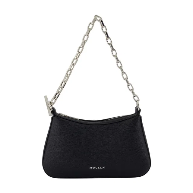 Alexander McQueen T Bar Mini Shoulder Bag — Black Lambskin in Black Lambskin from HEWI