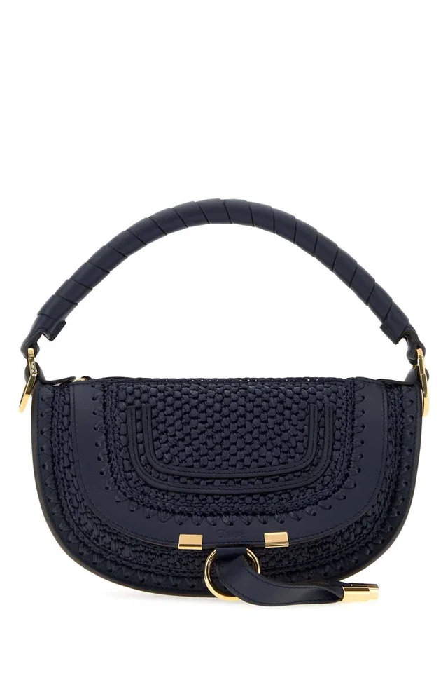 Chloé Macramé-Embellished Leather Shoulder Bag — Black in Black Leather from HEWI