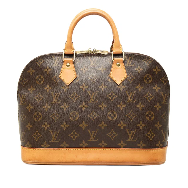 Brown Louis Vuitton Monogram Alma PM Handbag in Brown Coated canvas from Designer Revival
