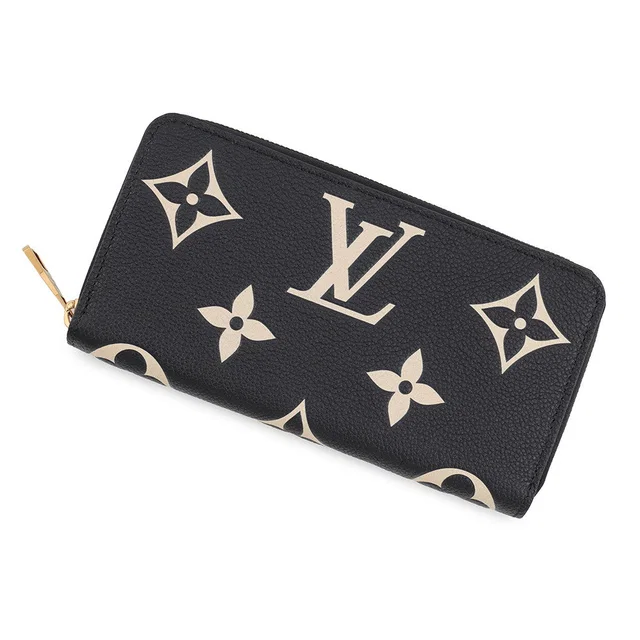 Louis Vuitton Zippy Wallet Noir/BeigeM28794 Bicolor Monogram Empreinte Leather in Black Leather from GALLERY RARE