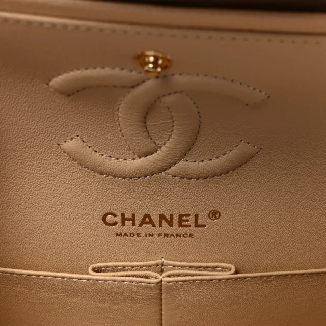 Chanel Caviar Quilted Small Double Flap Beige in Beige Caviar leather from FASHIONPHILE, photo 6 of 10