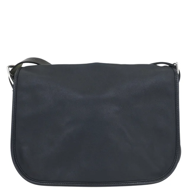 Hermès Blue Indigo Sikkim Barda 30 Shoulder Bag in Blue Leather from AMORE Vintage Tokyo