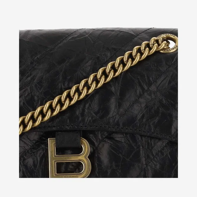 Balenciaga Hourglass Shoulder Bag — Black Calfskin in Black Calfskin from HEWI