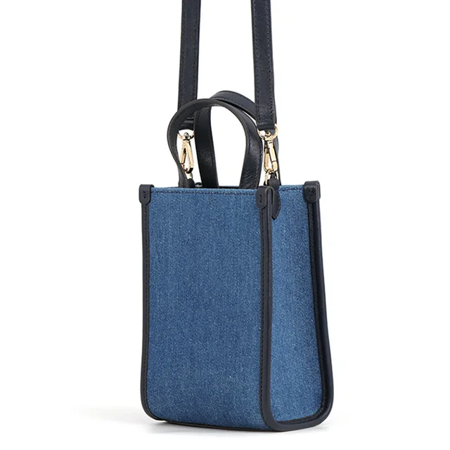Jimmy Choo Mini tote Blue/Navy Canvas Leather in Navy Canvas from GALLERY RARE, photo 2 of 2