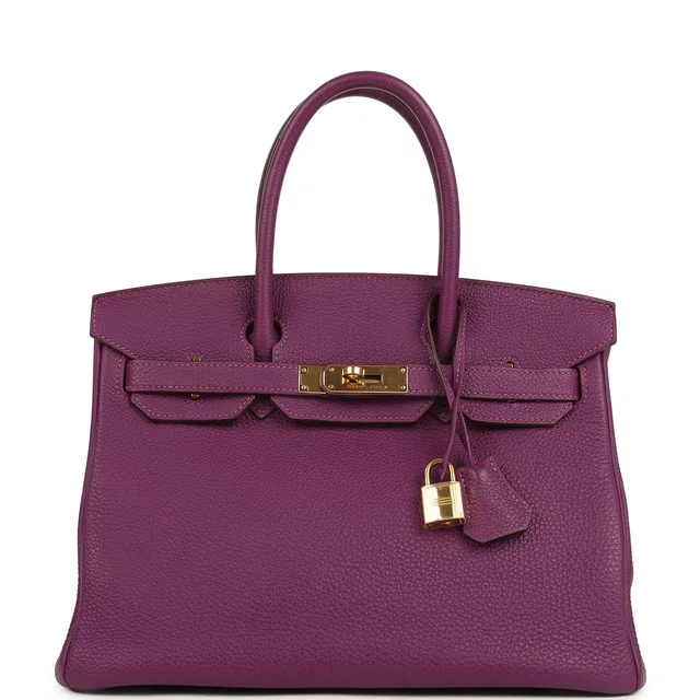 Hermès Birkin 30 Anemone Togo Gold Hardware in Togo leather from Madison Avenue Couture