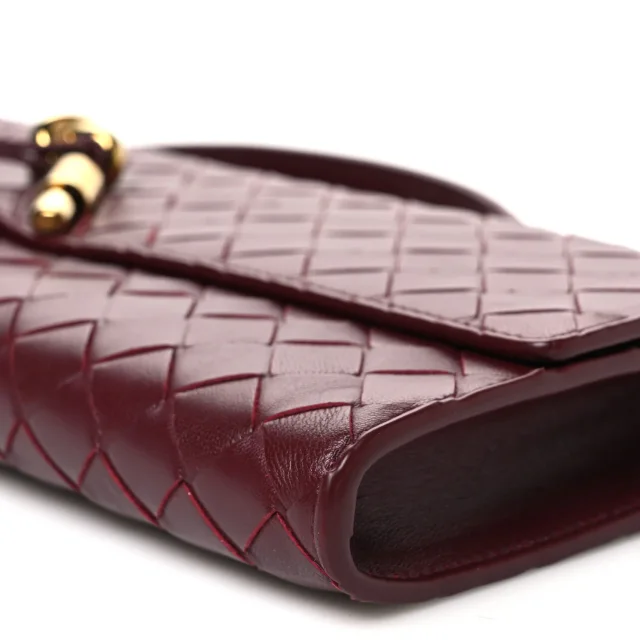 Bottega Veneta Nappa Intrecciato Long Andiamo Top Handle Clutch Barolo in Nappa leather from FASHIONPHILE, photo 11 of 11