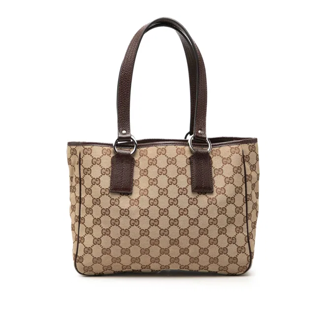 Beige Gucci GG Canvas Tote in Beige Canvas from Designer Revival