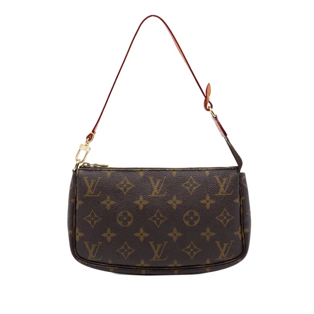 Brown Louis Vuitton Monogram Pochette Accessoires Shoulder Bag in Brown Coated canvas from Designer Revival