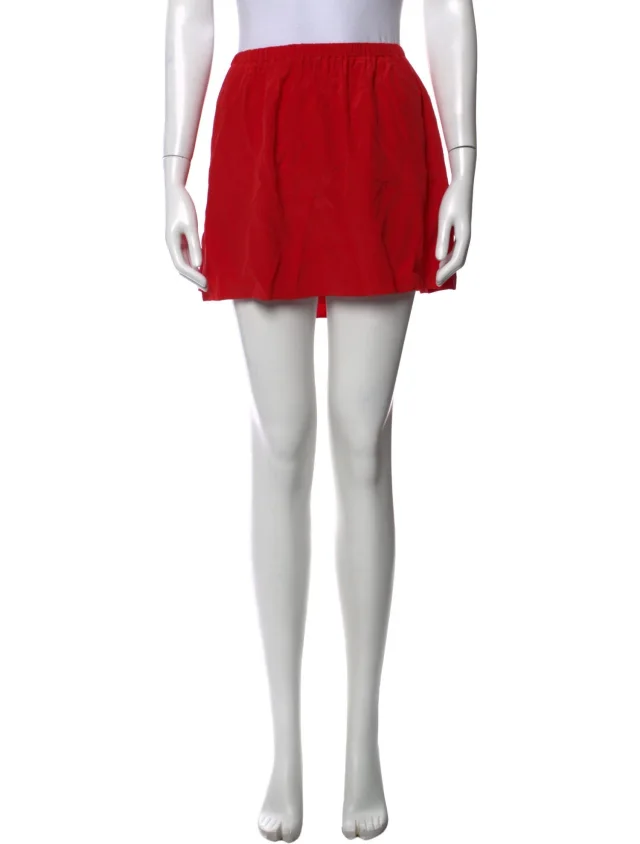 Miu Miu 2012 Mini Skirt in blue|red Silk from The RealReal