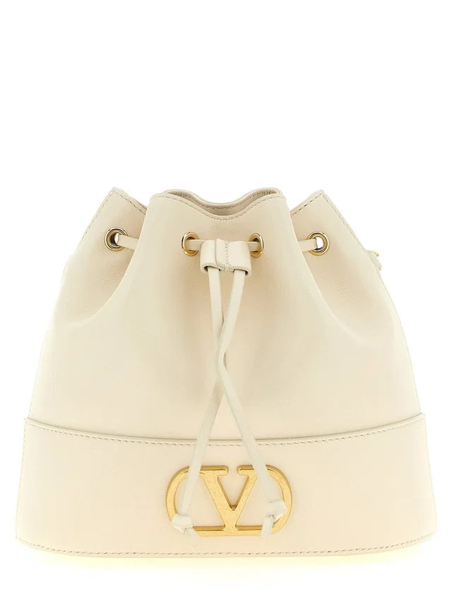 Valentino Garavani Lamb Nappa Leather Bucket Bag — Beige in Beige Nappa leather from HEWI