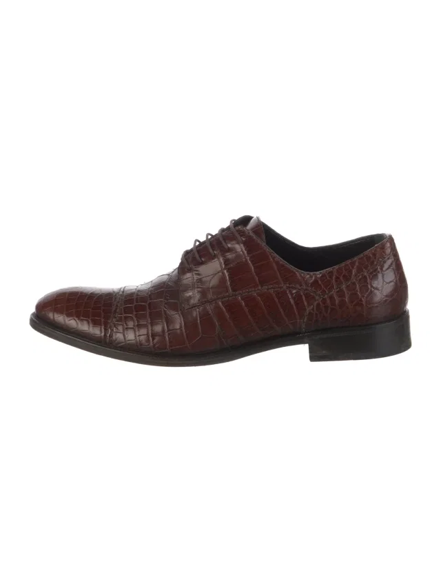 Dolce & Gabbana Leather Derby Shoes in brown|red Leather from The RealReal