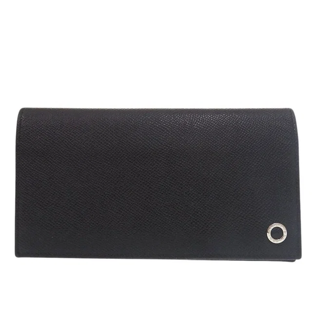 Bvlgari Leather Black Wallet in Black Leather from The Reluxe