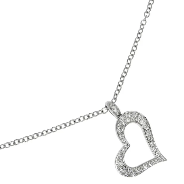 Piaget 18k Silver Diamond Heart Necklace in gray|silver from Poshmark