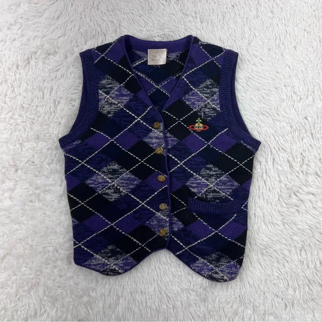 Vivienne Westwood Vintage 1994 Mcpoiret Argyle Knit Vest in purple|black from Poshmark