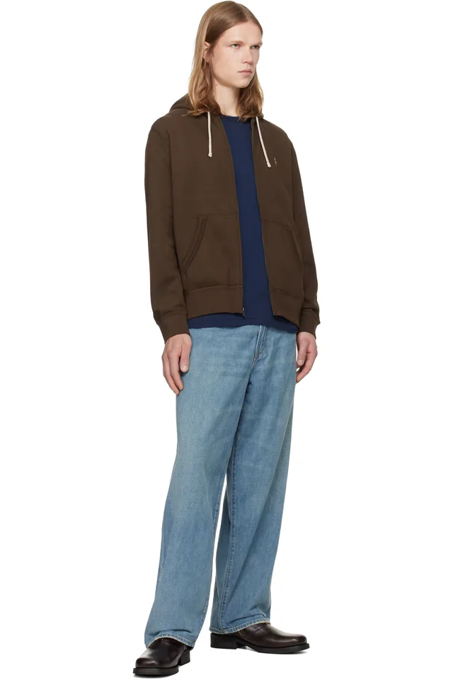 Polo Ralph Lauren Brown Fleece Full-Zip Hoodie, photo 4 of 4 from SSENSE
