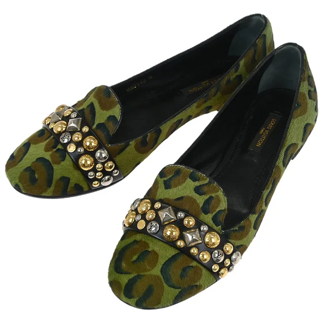 Louis Vuitton 2013 Pony Hair Leopard Print Opera Shoes #36.5 from AMORE Vintage Tokyo