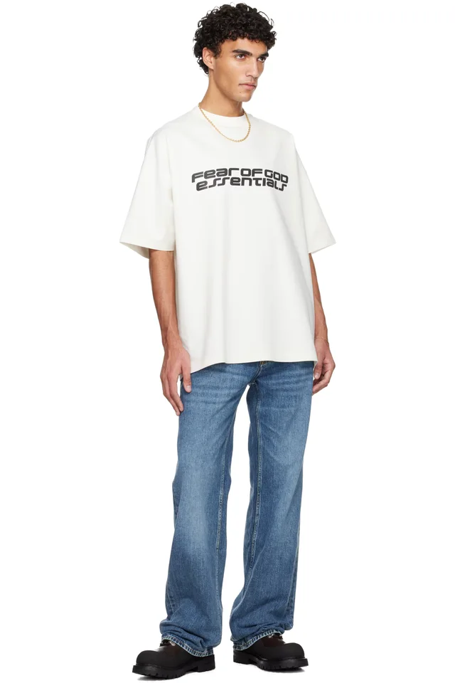 Fear of God ESSENTIALS Off-White Holiday Ponte 90s T-shirt, photo 4 of 4 from SSENSE